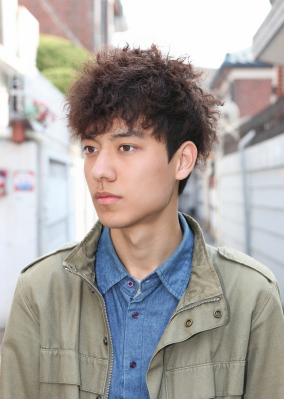 Korean Curly Hairstyle for Men