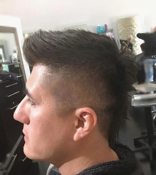 MULLET HAIRCUT WITH A FAUX HAWK