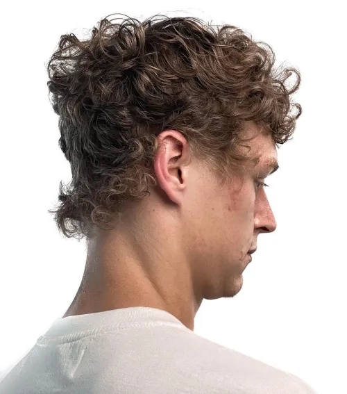 Neat Short Curly Mullet