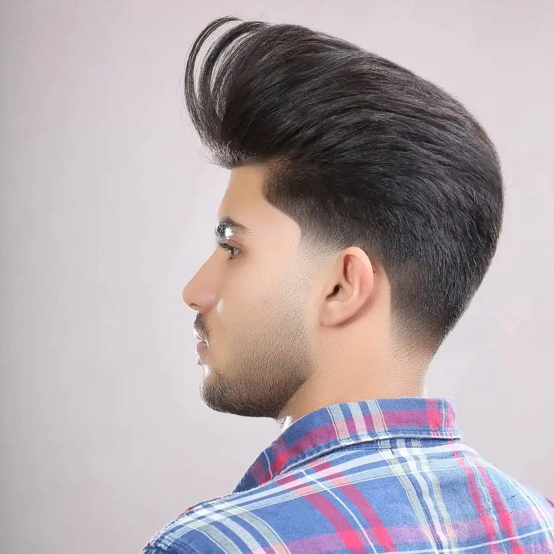 Pompadour with Taper Fade
