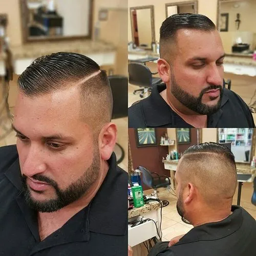 Side Part with High Fade