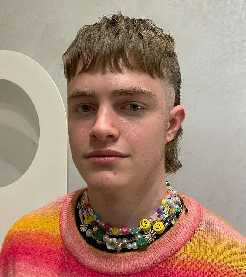 Mullet with Blunt Bangs