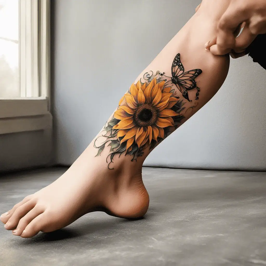 Sunflower-Tattoo-1-Nfashiontrend