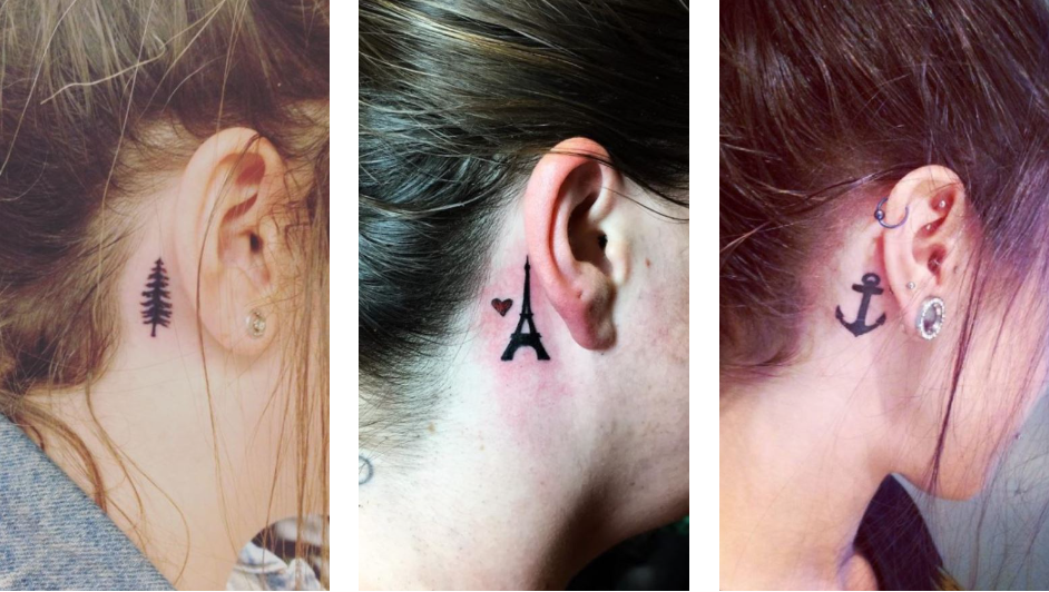 behind the ear tattoos for women