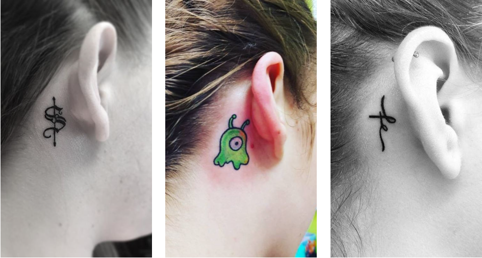 behind the ear tattoos for women